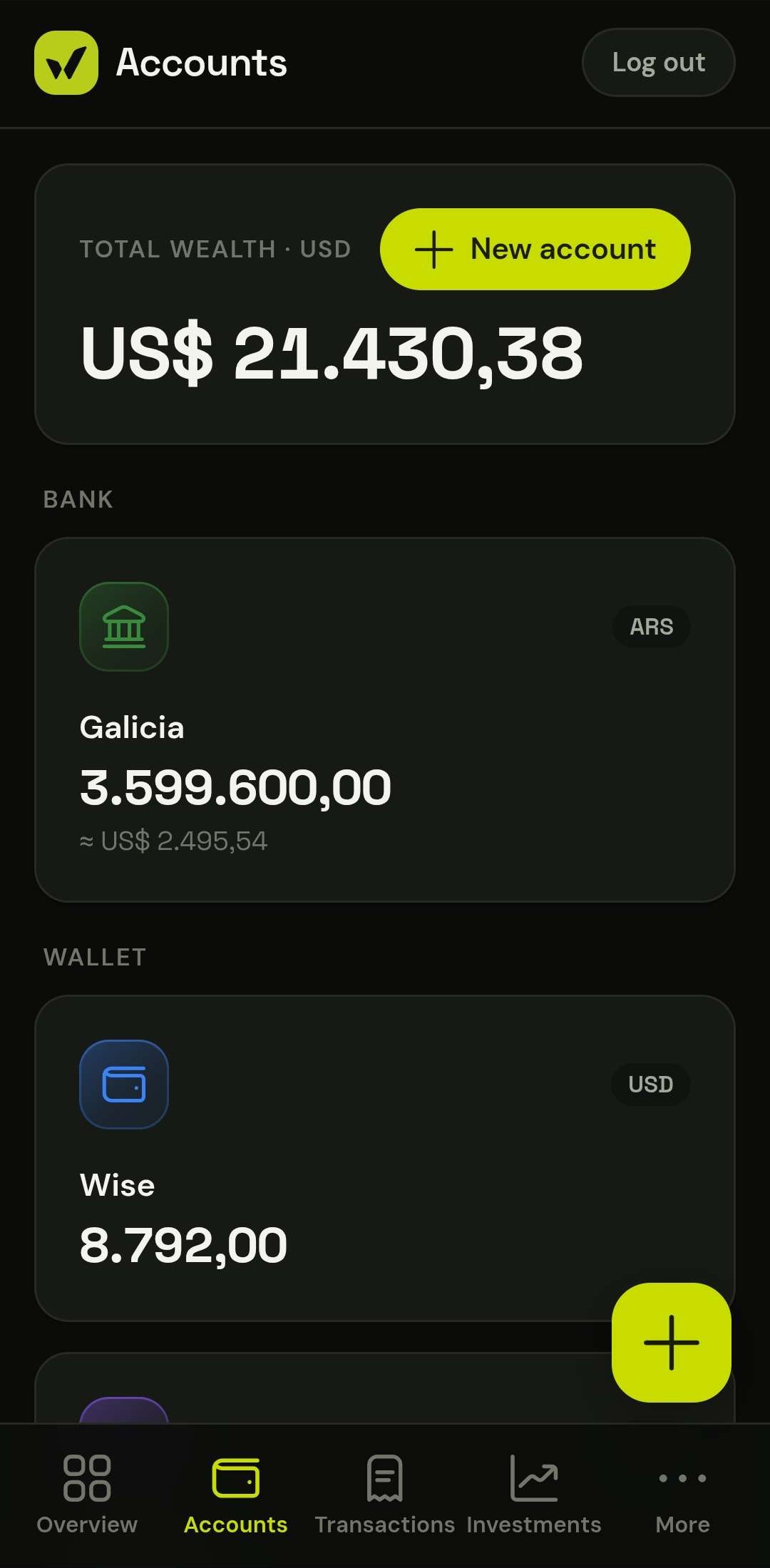 Cuentas — Walioo